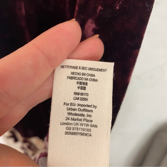 Free People Velvet Floral Lace Velour Maxi Dress Size 8 - Picture 11 of 11